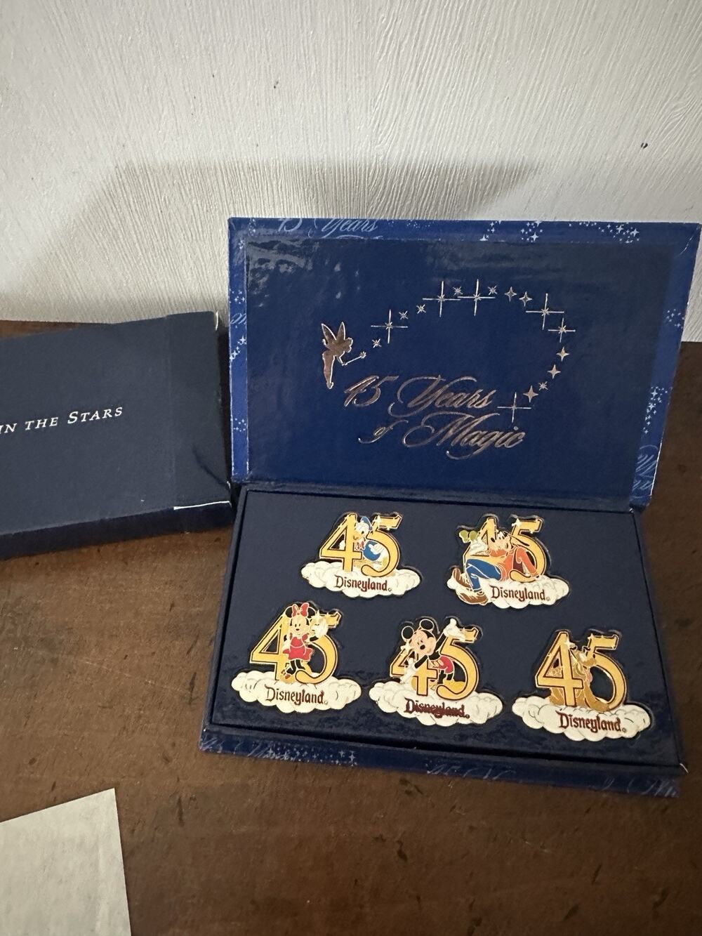 Disney Pins Boxed Set Fab 5 Disneyland 45 Years Magic Anniversary Original 2000
